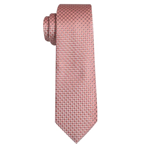 Image of YOHOWA Men Plaid /Striped Ties Set Silk Business Wedding Formal Fashion Necktie and Pocket Square Cufflinks Set