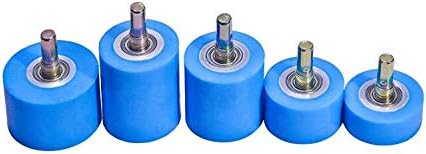Power tranmistion 1pcs 60mm Dia ​12mm Axis Wrapper Silicone Wheel Woodworking Machinery Coating Machine Parts Wheels Feed Roller with Bearing - (Width: 60mmx50mm)