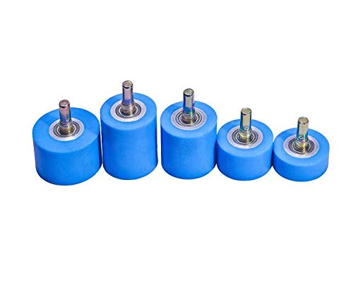 Power tranmistion 1pcs 50mm Dia 10mm Axis Wrapper Silicone Wheel Woodworking Machinery Coating Machine Parts Wheels Feed Roller with Bearing - (Width: 50mmx50mm)