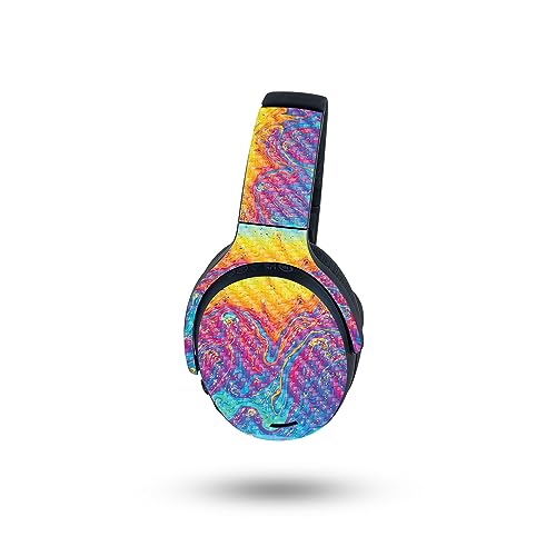 Image of MightySkins Carbon Fiber Skin Compatible with Skullcandy Crusher ANC 2 - Paint Currents | Protective, Durable Textured Carbon Fiber Finish | Easy to Apply