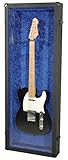 Grundorf Corporation GD-4616SB Guitar Display Case Carpeted Case and Plexi, Glass Black