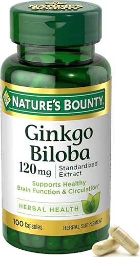 Nature's Bounty Ginkgo Biloba 120mg, 100 Capsules