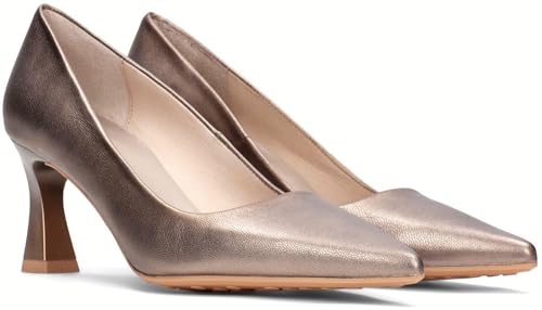 Salons HISPANITAS Giorgia en cuir argent métallique 35 EU, l'art du soulier féminin