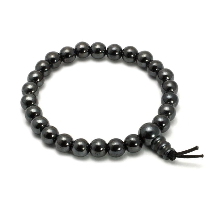 LKBEADS Naturalna hematyt 6 mm rondelle smooth 7 cali półprecyzyjne koraliki bransoletka z koralikami dla mężczyzn i kobiet, uzdrawiająca, kryształowa, rozciągliwa, bransoletka z koralikami, uniseks,
