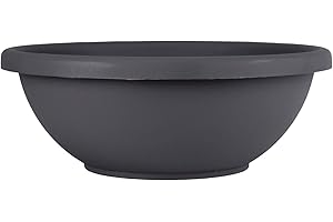 HC Companies Resin Pots 20 Inch Shallow Bowl Planter