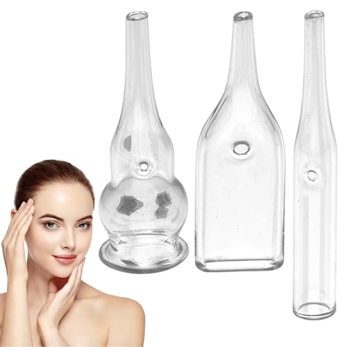 3pcs Remover Blackhead Vacuación 3 Diferente Bottle Blackhead Vacuum Transparente Cleaner de poro de succión facial transparente para el hogar, Salón de belleza