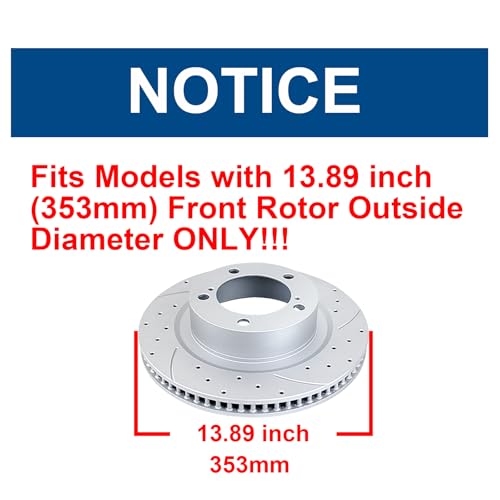 Image of Acinoparts Front (13.89 inch) Brake Kit for 2007-2021 Toyota Tundra 2008-2022