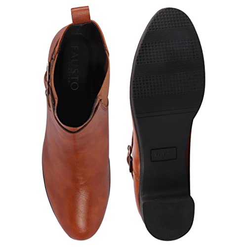 Image of FAUSTO Women Flared Heel Boots