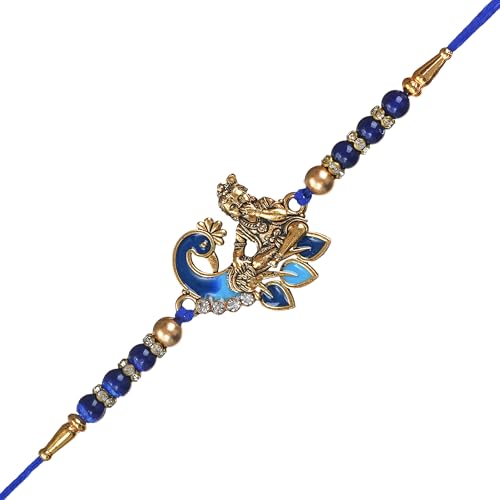 Image of eCraftIndia Lord Ganesha Bracelet Rakhi for Brother With Gift Combo Set | Single Rakhi Bracelet for Brother Bhai Bhaiya Bhabhi | Beads Bracelet for Man | Best Bro Ever Fridge Magnet
