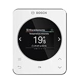 Bosch CH120 7738112982 - Cronotermostato modulador digital para calderas de condensación Bosch, sistemas híbridos, control de temperatura ambiente, blanco