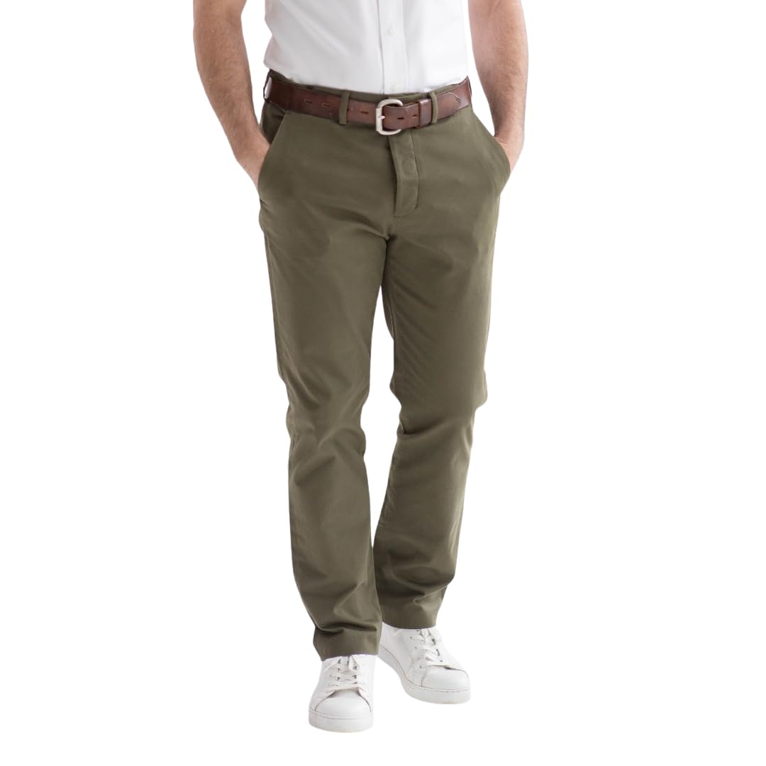 MagnaReady Flat-Front Easy-Care Twill Chino Pants