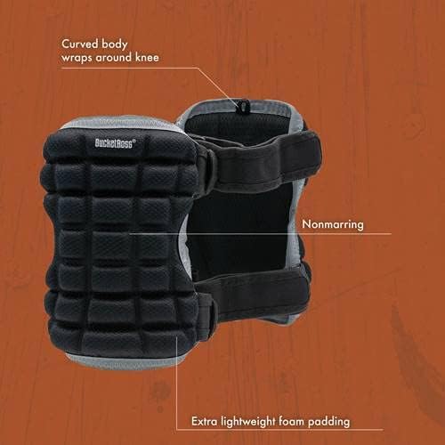 Miniatura 14 de Bucket Boss - Rodilleras de béisbol utilitarias, rodilleras protectoras (BB1), color negro