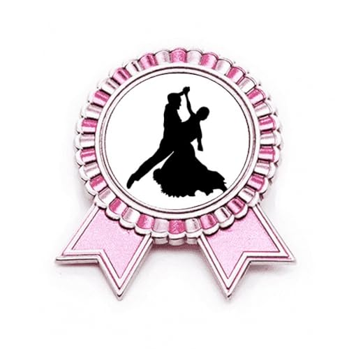 Broche rose Dancer résistant en métal taille M pour fixer sur vos vestes de danse