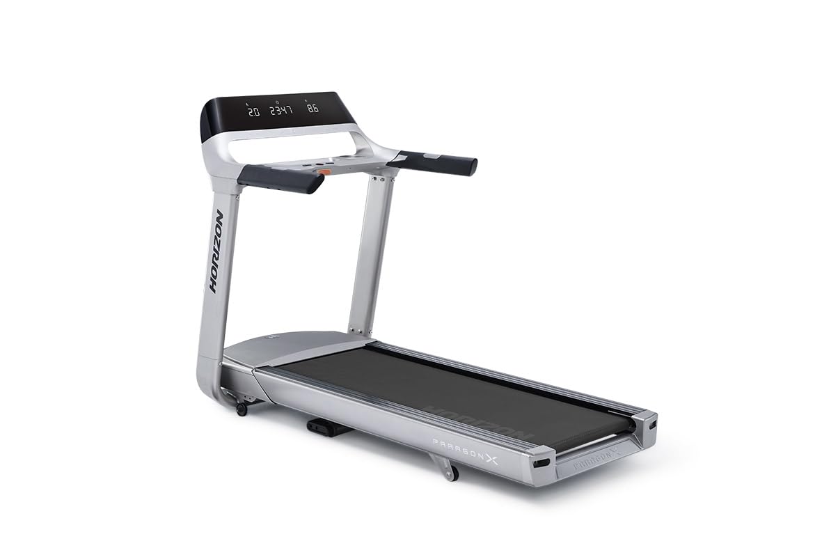 Horizon Fitness Laufband Paragon X mit leistungsstarkem 3,25 PS Motor und AirTrain Technologie welche unterschiedliche Lauf-Untergründe simuliert