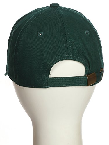 Image of Custom Dad Hat A-Z Initial Letters Classic Baseball Cap - Dark Green Hat with Gold White Letter F