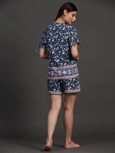 Image of B STORIES Women's Cotton Pyjama Set | Comfort and Relexed Nightsuit for Ladies