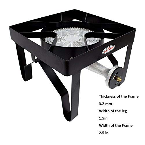 GasOne 200, 000 BTU Square Heavy Duty Single Burner Outdoor Stove Propane Gas Cooker with