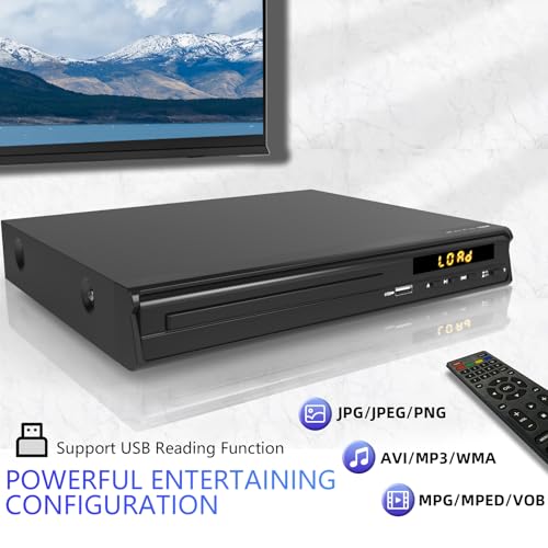 Image of Region-Free HDMI DVD Players for TV, 1080P HD, HDMI & AV, USB & Mic's