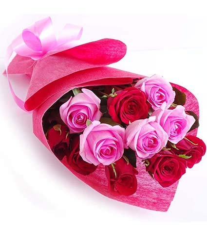 MumbaiFlower 15 Roses Bouquet (Bunch of 15)-image-30