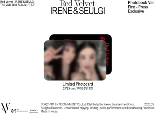 IRENE & SEULGI TILT 2nd Mini album livre photo SEULGI cartes K-Pop