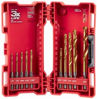 Milwaukee Elec Tool 48-89-4633 Shockwave RED Helix Titanium Drill Bit Set -10 PC - Quantity 20