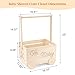 HOYWOUL Wooden Baby Shower Crate Closet, Baby Shower Gifts Basket for Newborn Boys Girls, Personalized Babyshower Crate Box with Handle & Wheels, Pregnancy Gifts for New Mom Parents