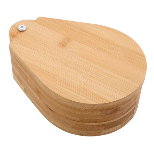 UKCOCO Contenedores De Sal Para Encimera De Bambú De Tres Caja De Especias Con Tapa Giratoria Para Cocina Barra De Cócteles Organizador De Azúcar y Sal Madera