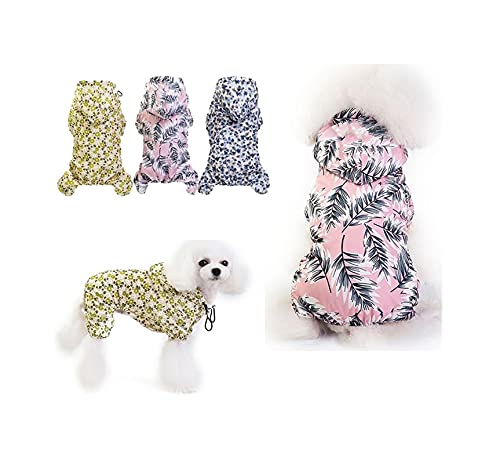 Chiot mouillé solution avec cette jaquette imperméable réglable motif fleurs