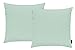 Fino Federa per cuscino ca. 50 x 50 cm di alta qualità& piega resistente in 30 colorati Colori (Set Di 2) - 028 Verde Pastello, 50 x 50 cm