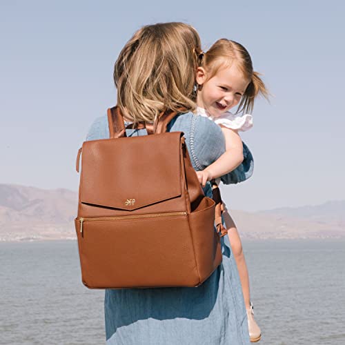 Freshly Picked Women's Convertible Classic Diaper Bag Backpack, Cognac #TOP7