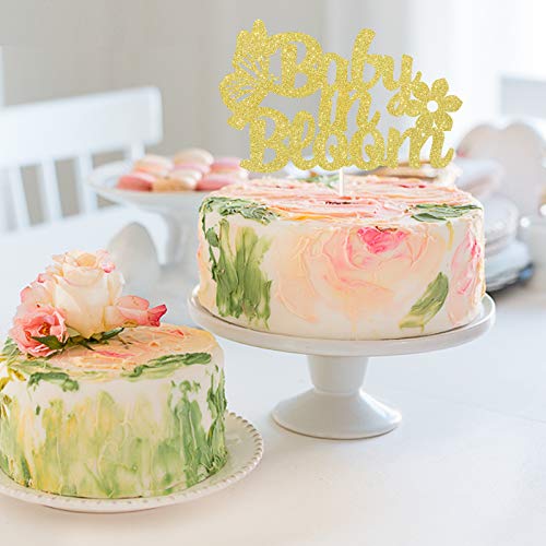 Baby In Bloom Cake Topper, Butterfly Welcome Baby Cake Topper, Spring Theme Baby Shower Decoration, Garden Baby Shower Party Supplies #TOP5