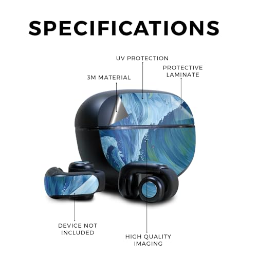 Image of Skin Compatible with Bose Ultra Open Earbuds - Perfect Wave - Premium 3M Vinyl Protective Wrap Decal Cover - Easy to Apply | Crafted in The USA by MightySkins