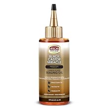 African Pride Black Castor Miracle Hair & Scalp Sealing Oil Hair Oil with Black Castor, Tea Tree & Soybean Oil for Moisture Lock, Scalp Relief & Growth Support | 6oz