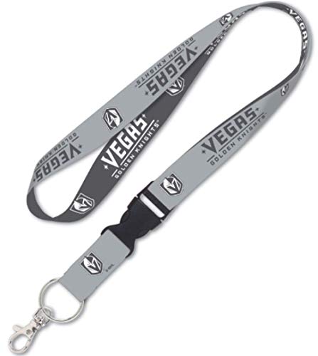 NHL Las Vegas Golden Knights Hockey 20 Inch Charcoal Lanyard with Detachable Buckle