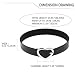 JewelryWe Schmuck Damen Choker Halsband Leder Halskette Gothic Punk Lolita Herz Collier Kette verstellbare Schnalle Kragen Halsketten für Frauen Mädchen Schwarz