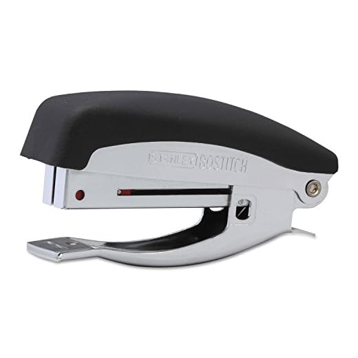 Bostitch Deluxe 20 Sheet Hand-Held Stapler with Anchor Hole, Chrome/Black (42100)