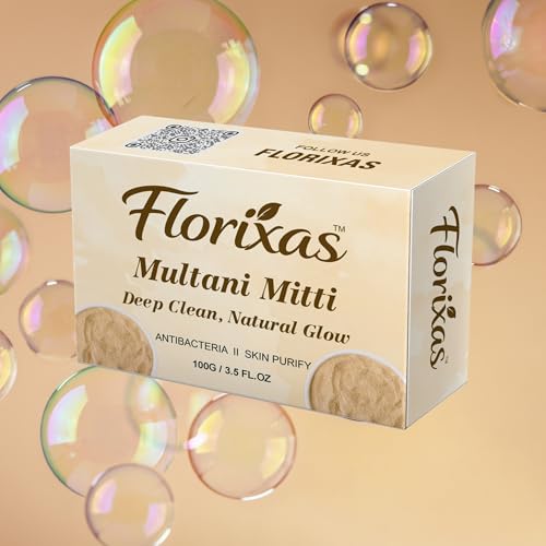 Image of Multani Mitti Soap 100g Oil Control Deep Cleansing Clay Bath Bar Oily Skin Dirt Removal Detox Herbal Unisex
