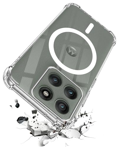 Image of Jkobi Shockproof Crystal-Clear Back Cover for Motorola Moto Edge 60 Pro (Magsafe Wireless Support | Drop & Camera Protection | Hard Polycarbonate)