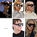 GFUIARA Trendy Anagram Mask Sunglasses for Women Men Oversized Flat Top Fashion Shield Sun Glasses UV Protection Sunnies