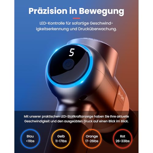 Massagepistole mit Wärme und Kältetherapie, Bob and Brad C2 Pro Tiefengewebsmassagegerät mit Wärme, Professionelles Elektrisches Massagegerät für Zuhause, Fitnessstudio, Erholung, Schmerzlinderung 5