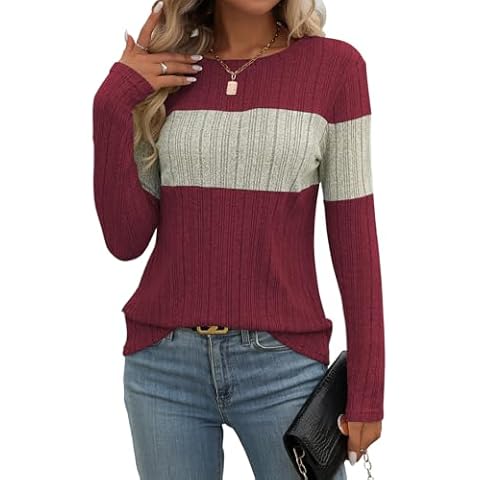 Gemulate Women's Lightweight Striped Knit Jumper Cover