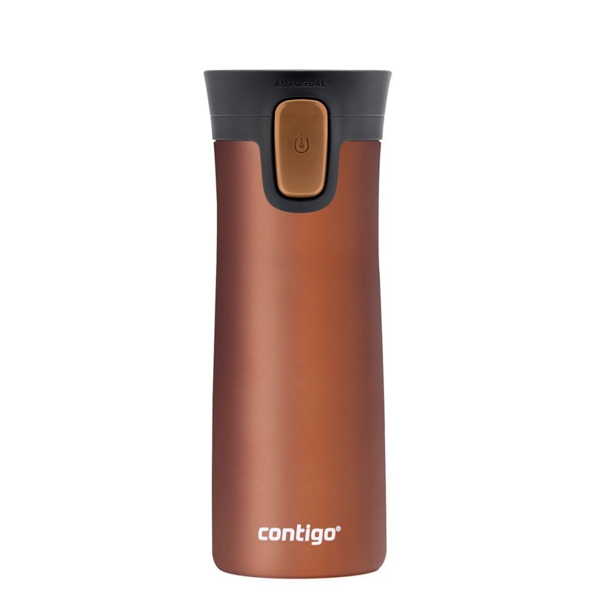 Contigo Üniseks Pinnacle Snapseal Termo Paslanmaz çelik yalıtımlı kupa,Kahverengi,420 ml