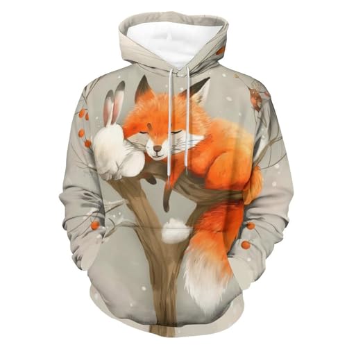Sweat à capuche lapin aux finitions soignées imprimé graphique doux taille S