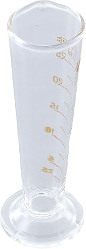 FEIYING Vaso de cristal de laboratorio de 0.8 fl oz, vaso de precipitados de capacidad Forma de cono Base redonda Copa de laboratorio de química