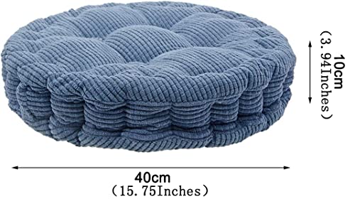 Saim Round Cushion Pillow Pads, Thickened Tatami Cushion Indoor Outdoor Pad, Blue-38Cm #TOP6