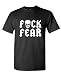 FUCK FEAR DRINK BEER austin wrestling funny - Mens Cotton T-Shirt, M, Black