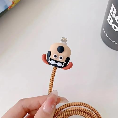 Image of INEFABLE Charger Case Cover Protector with 3D Cute Pattern for iPhone Charger only 18W & 20W, Data Charging Cable Wire Saver Protective Cable Cover Full Protection - Set Of 1 (Puppy)