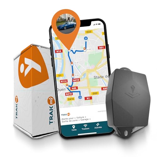 Traceur GPS Professionnel Trakmy Maxi Noir – Autonomie 5 Ans – sans Recharge ni Câblage – Installation Rapide – Suivi Discret et Précis pour Voiture, Moto, Remorque, Bateau, Chantier