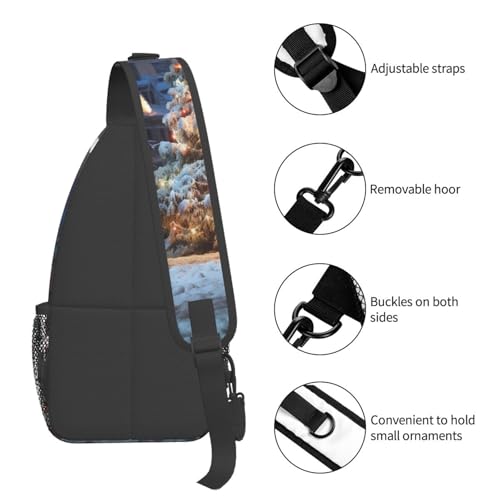 Bolso tipo sling negro para hombre y mujer miniatura 4