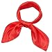 Satinior Chiffon Scarf Square Handkerchief Satin Ribbon Scarf for Women Girls Ladies, 23.6 by 23.6 Inch (Red)